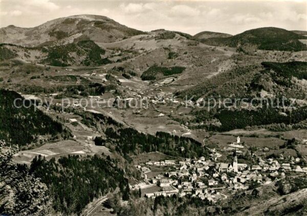 Schoenau Schwarzwald Panorama Luftkurort Fliegeraufnahme