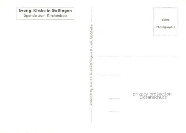 Gailingen Evangelische Kirche Spende zum Kirchenb – Bild 2