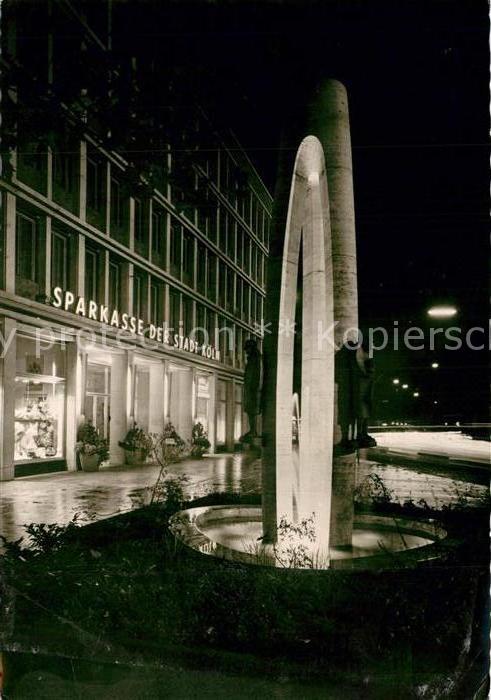 Koeln Rhein Sparkassenbrunnen Erbauer Lambert Schmi