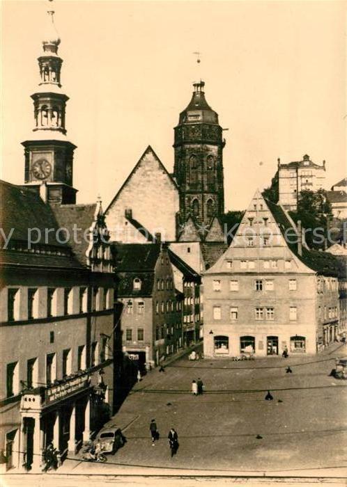 Pirna Marktplatz Innenstadt Kirchturm