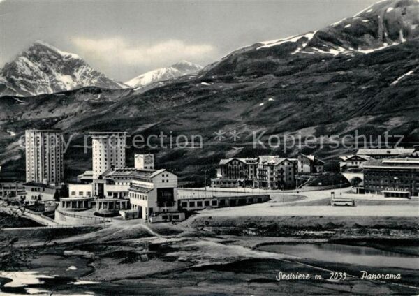 Sestriere Panorama Wintersportplatz Italienische