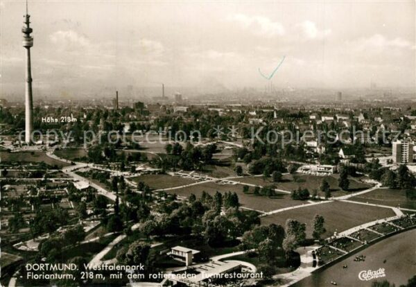 Dortmund Westfalenpark Florianturm Fliegeraufnah