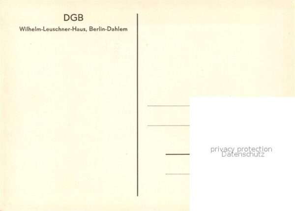 Dahlem Berlin DGB Wilhelm Leuschner Haus – Bild 2
