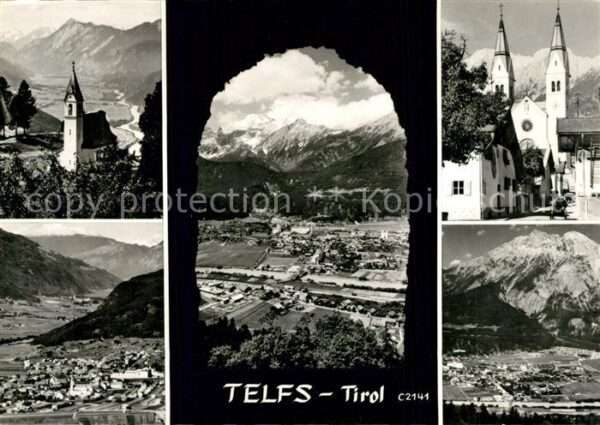 Telfs Tirol Bergkapelle Ortsmotiv mit Kirche Gesamt