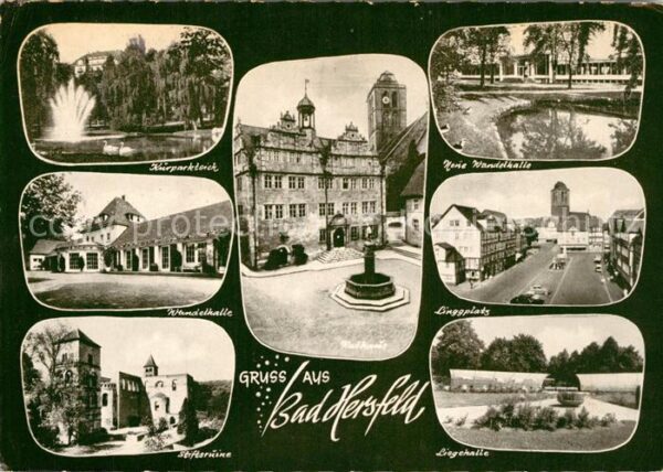 Bad Hersfeld Kurparkteich Wandelhalle Stiftskirche M