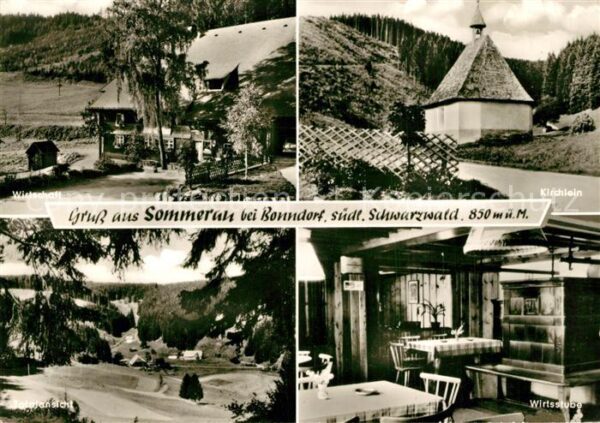 Bonndorf Schwarzwald Gasthaus Pension Sommerau Wirtsstube La