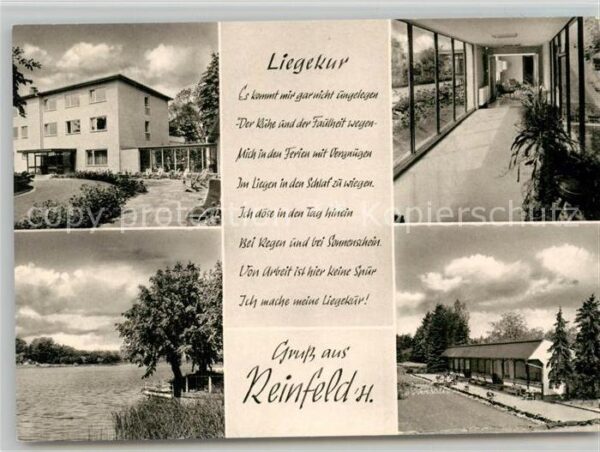 Reinfeld Holstein Erholungsheim Liegekur Gedicht Partie a