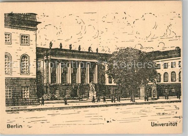 Berlin Universität Zeichnung Künstlerkarte
