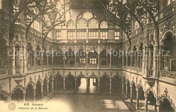 Anvers Antwerpen Intérieur de la Bourse Börse