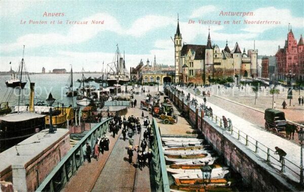 Anvers Antwerpen Le Ponton et la Terrasse Nord Embarcadè