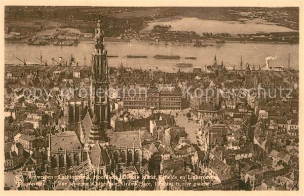 Anvers Antwerpen Cathedrale Grand Place Escaut Rive gauc