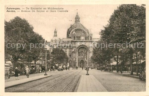 Anvers Antwerpen Avenue de Keyzer et Gare Centrale Haupt