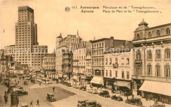 Anvers Antwerpen Place de Meir et les Torengebouwen