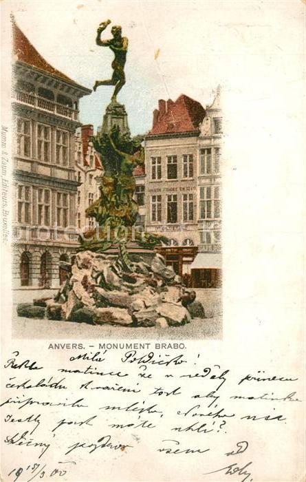 Anvers Antwerpen Monument Brabo Fontaine