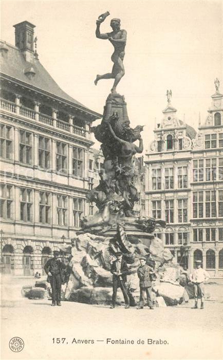 Anvers Antwerpen Fontaine de Brabo Monument Grande Place