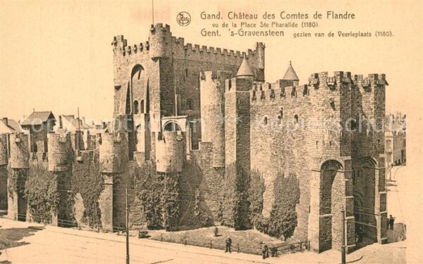 Gand Belgien Chateau des Comtes de Flandre Schloss