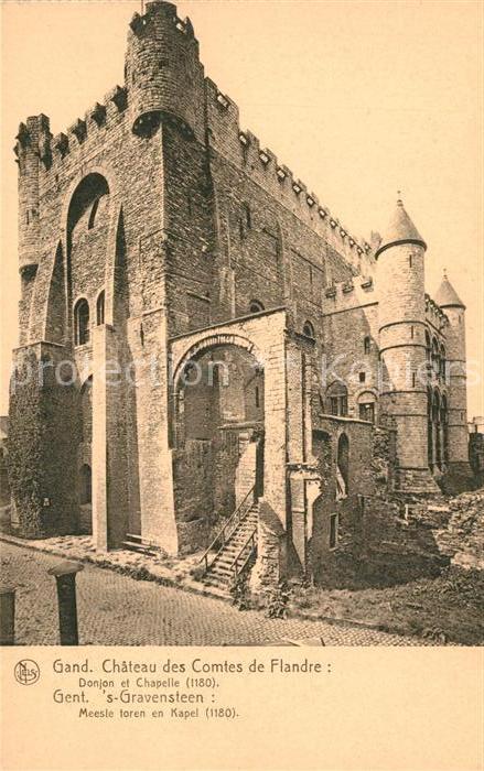Gand Belgien Chateau des Comtes de Flandre Donjon et