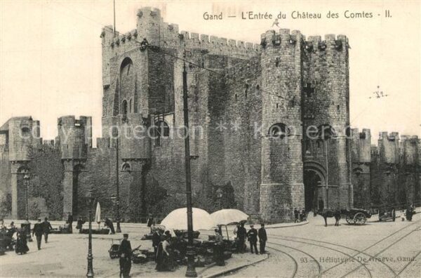 Gand Belgien Entrée du Chateau des Comtes