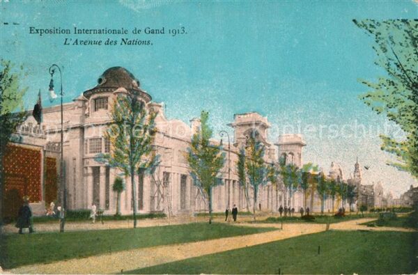 Gand Belgien Exposition Internationale Avenue des Na