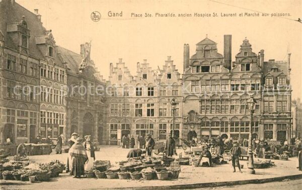 Gand Belgien Place Sainte Pharailde ancien Hospice S