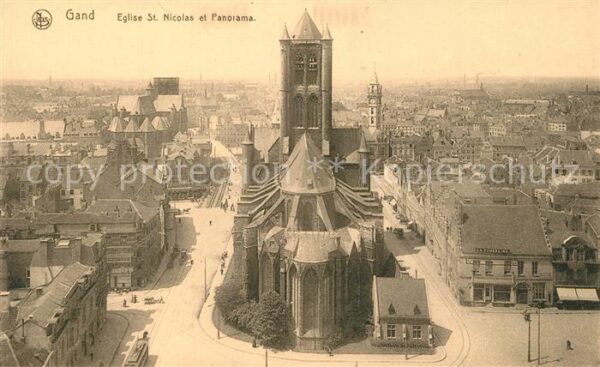 Gand Belgien Panorama Eglise Saint Nicolas