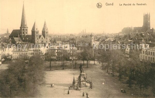 Gand Belgien Marché du Vendredi Monument