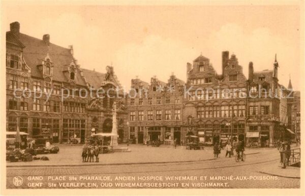 Gand Belgien Place Sainte Pharailde ancien Hospice W
