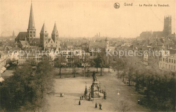 Gand Belgien Le Marché du Vendredi Monument Serie 3