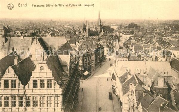 Gand Belgien Panorama Hotel de Ville Eglise Saint Ja