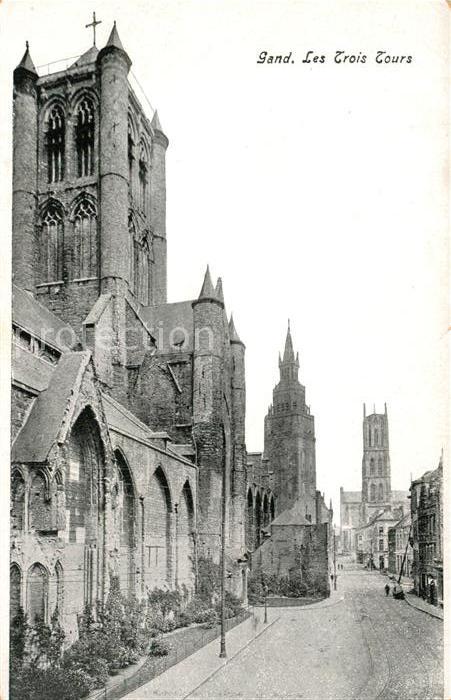 Gand Belgien Les Trois Tours Eglises