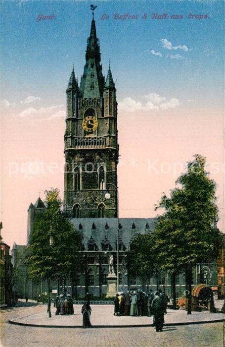 Gand Belgien Le Beffroi et Hall aux draps