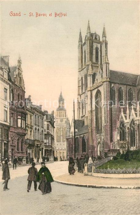Gand Belgien Cathedrale Saint Bavon et Beffroi