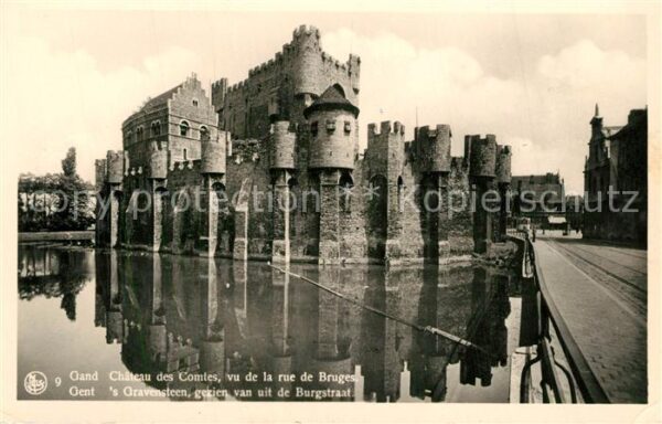 Gand Belgien Chateau des Comtes vu de la Rue de Brug