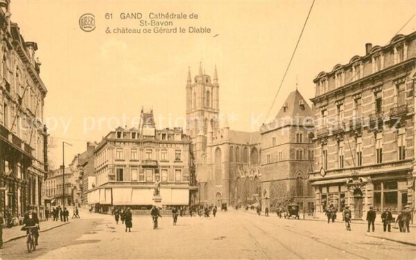 Gand Belgien Cathedrale de Saint Bavon Chateau de Gé