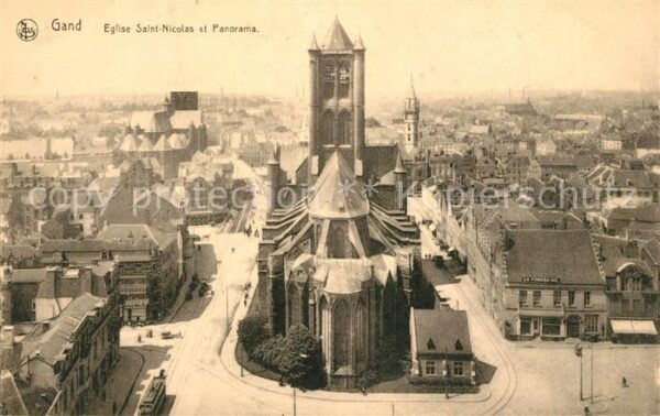 Gand Belgien Panorama Eglise Saint Nicolas Serie 3 N