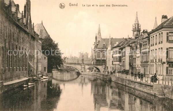 Gand Belgien La Lys et le Quai des Dominicains Serie