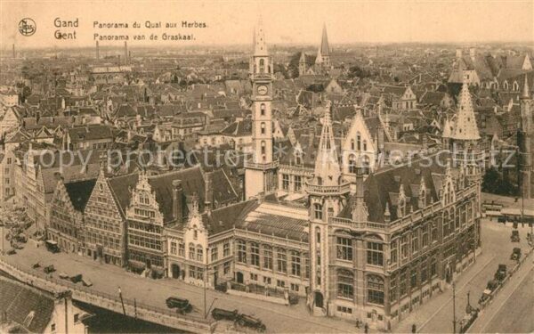 Gand Belgien Panorama Quai aux Herbes Serie 3 No 15