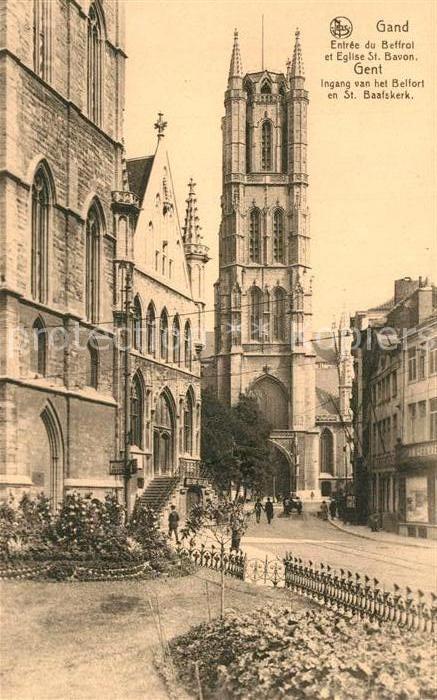 Gand Belgien Entrée du Beffroi Eglise Saint Bavon Se