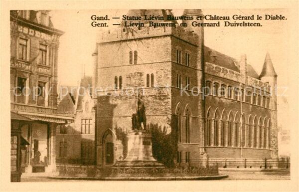 Gand Belgien Statue Lievin Bauwens Chateau Gérard le