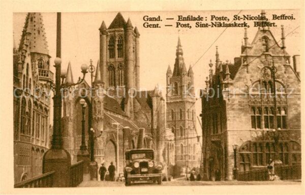 Gand Belgien La Poste Eglise Saint Nicolas le Beffro