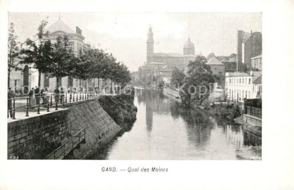 Gand Belgien Quai des Moines