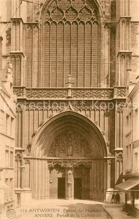 Anvers Antwerpen Portail de la Cathedrale