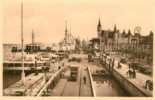 Anvers Antwerpen Le Steen et le Port