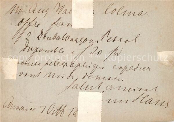 Anvers Antwerpen Correspondence Union Postale Universell