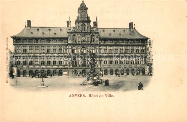 Anvers Antwerpen Hotel de Ville Monument