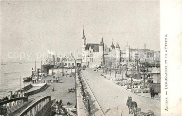 Anvers Antwerpen Débarcadère et le Steen
