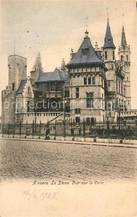 Anvers Antwerpen Musee du Steen vue sur la Cour
