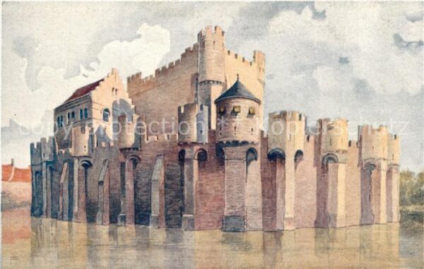 Gand Belgien Chateau des Comtes Peinture Künstlerkar