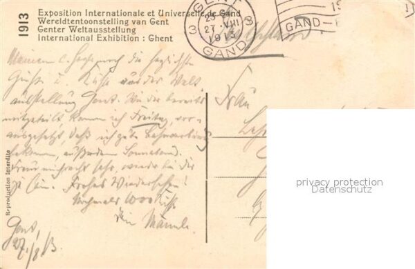 Gand Belgien Cour d_honneur au fond le Dome de l'Ent – Bild 2