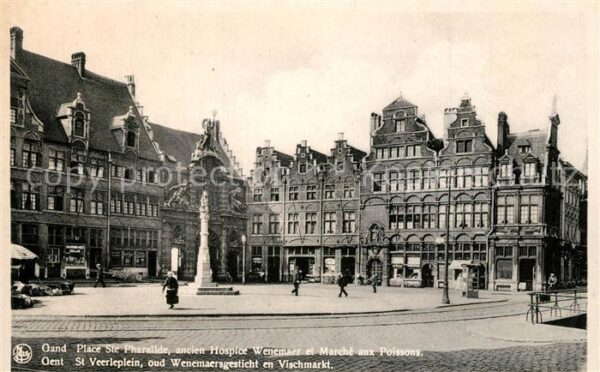 Gand Belgien Place Sainte Pharailde ancien Hospice W